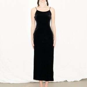 vintage 90s black velvet formal dress size 5/6 steppin out